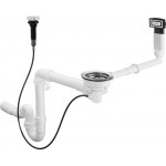 Βαλβίδα νεροχύτη D16-11, αυτόματη με υπερχείλιση, pop-up, χρωμέ από ορείχαλκο Βαλβίδες-σιφώνια