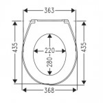 Toilet-seat soft closing, style: Sandwich quick release, white alpin Slim, color: White Toilet seats & covers