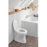 Toilet-seat soft closing, style: Sandwich quick release, white alpin Slim, color: White Toilet seats & covers