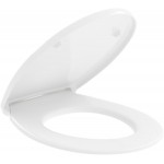 Toilet-seat soft closing, style: Sandwich quick release, white alpin Slim, color: White Toilet seats & covers