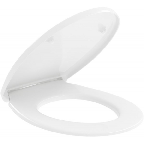 Toilet-seat soft closing, style: Sandwich quick release, white alpin Slim, color: White Toilet seats & covers