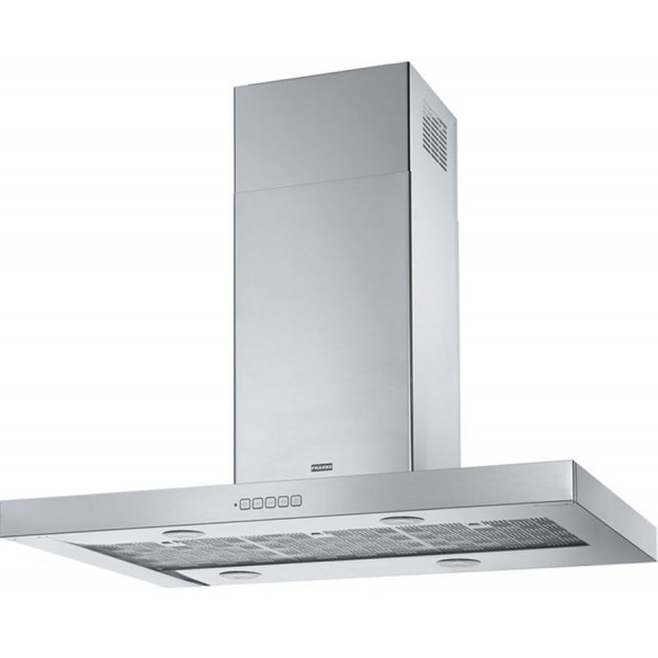 Absorber Chimney center 90cm, style: 270 W Inox, color: Chrome Ceiling-mounted chimney hoods