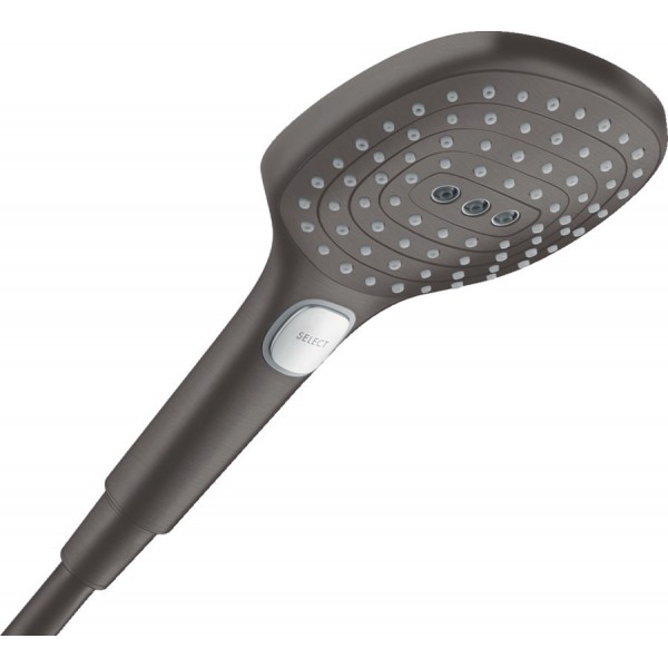 Shower head 3 jets 120, brushed black chrome, color: Dark Grey surface: Brushed Hand showers Shower head 3 jets 120, brushed black chrome, color: Dark Grey surface: Brushed Hand showers