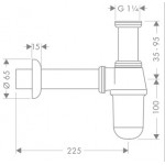 Sink siphon 1 ¼” material: Brass surface: Glossy, color: Chrome Siphons Sink siphon 1 ¼” material: Brass surface: Glossy, color: Chrome Siphons