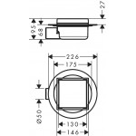 Grate material: Inox 15x15, color: Chrome Shower drains Grate material: Inox 15x15, color: Chrome Shower drains