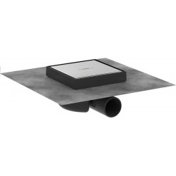 Σχάρα εφαρμογή σε πλακάκι, brushed stainless steel finish από inox 15x15, χρώμα: Χρωμέ Σχάρες ντουζιέρας