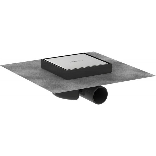 Σχάρα εφαρμογή σε πλακάκι, brushed stainless steel finish από inox 15x15, χρώμα: Χρωμέ Σχάρες ντουζιέρας