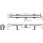 Shower channel material: Inox 80cm, color: Chrome Linear shower drains Shower channel material: Inox 80cm, color: Chrome Linear shower drains