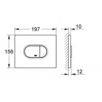Flush wall plates for concealed cistern dual flush valve material: ABS Pneumatic, color: Chrome surface: Matt