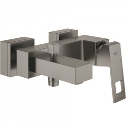 Bathtub tap Wall-mounted exposed material: Brass without hand shower, hose and holder mixer, color: Grey surface: Brushed Wall-mouned exposed