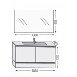 Bathroom furniture set with washbasin 101x46x72 material: Wood composite countertop, color: White Bathroom furniture sets Bathroom furniture set with washbasin 101x46x72 material: Wood composite countertop, color: White Bathroom furniture sets