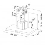 Απορροφητήρας καμινάδα επίτοιχη 60cm 250 W, χρώμα: Χρωμέ Καμινάδες επίτοιχες Απορροφητήρας καμινάδα επίτοιχη 60cm 250 W, χρώμα: Χρωμέ Καμινάδες επίτοιχες