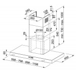 Απορροφητήρας καμινάδα επίτοιχη 90cm 250 W, χρώμα: Μαύρο Καμινάδες επίτοιχες Απορροφητήρας καμινάδα επίτοιχη 90cm 250 W, χρώμα: Μαύρο Καμινάδες επίτοιχες