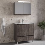 Έπιπλο μπάνιου κομπλέ με νιπτήρα, 81x46x72 από ξύλο συνθετικό επιδαπέδιου τύπου A, με ντουλάπι, χρώμα: Ξύλο Γκρι Έπιπλα μπάνιου κομπλέ Έπιπλο μπάνιου κομπλέ με νιπτήρα, 81x46x72 από ξύλο συνθετικό επιδαπέδιου τύπου A, με ντουλάπι, χρώμα: Ξύλο Γκρι Έπιπλα μπάνιου κομπλέ