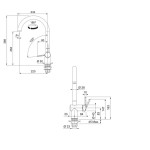 Kitchen tap Deck-mounted material: Brass, color: Chrome surface: Glossy Deck-mounted