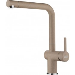 Μπαταρία κουζίνας επικαθήμενη από ορείχαλκο L-spout, Oyster, χρώμα: Καφέ επιφάνεια: Ματ Επικαθήμενες