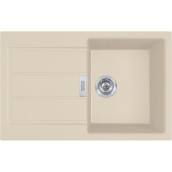 Sink Synthetic 78x50 left / right nested 1 bowl, color: Beige Synthetic