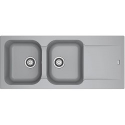 Sink Synthetic 116x50 left / right nested 2 cabinet, color: Grey Synthetic