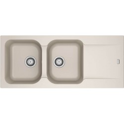 Sink Synthetic 116x50 left / right nested 2 cabinet, color: Beige Synthetic