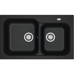 Sink Synthetic 83x50 free nested 1 ½ cabinet, color: Black Synthetic