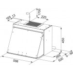 Absorber Concealed folding 60cm, style: 160 W, color: Chrome
