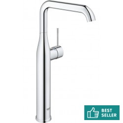 Wash basin tap Deck-mounted for free-standing washbasin material: Brass mixer Without waste XL-Size,Smooth body, color: Chrome surface: Glossy Deck-mounted