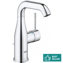Wash basin tap Deck-mounted L size material: Brass mixer With pop-up waste set, color: Chrome surface: Glossy Deck-mounted
