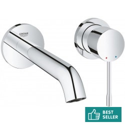 Μπαταρία νιπτήρος εντοιχιζόμενη - εξωτερικό μέρος 2 οπών αναμεικτική χωρίς βαλβίδα, χρώμα: Χρωμέ 18,3cm από ορείχαλκο επιφάνεια: Γυαλιστερή Εντοιχιζόμενες εξωτερικό μέρος