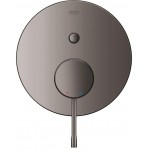 Μπαταρία ντουζιέρας εντοιχιζόμενη εξωτερικό μέρος 2 εξόδων αναμεικτική από ορείχαλκο με πλακέτα hard graphite, χρώμα: Γκρι επιφάνεια: Γυαλιστερή Εντοιχιζόμενες εξωτερικό μέρος