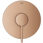 Shower tap Wall-mounted external part 1 way material: Brass mixer With plate without hand shower, hose and holder brushed warm sunset, color: Pink Gold surface: Brushed Wall-mounted - external part