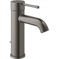 Wash basin tap Deck-mounted material: Brass mixer With pop-up waste set Μ size, color: Grey surface: Brushed Deck-mounted