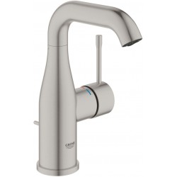 Wash basin tap Deck-mounted L size material: Brass mixer With pop-up waste set, color: Chrome surface: Brushed Deck-mounted