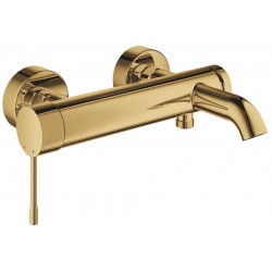 Bathtub tap Wall-mounted exposed material: Brass without hand shower, hose and holder mixer, color: Gold surface: Glossy Wall-mouned exposed