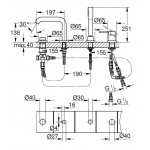 Μπαταρία μπανιέρας επικαθήμενη εξωτερικό μέρος από ορείχαλκο 4 οπών, brushed warm sunset, χρώμα: Ροζ Χρυσό επιφάνεια: Βουρτσισμένη Επικαθήμενες