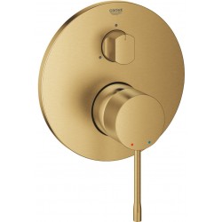 Shower tap Wall-mounted external part 3 way material: Brass mixer With plate without hand shower, hose and holder brushed cool sunrise, color: Gold surface: Brushed Wall-mounted - external part