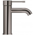 Wash basin tap Deck-mounted material: Brass mixer Without waste Μ size, color: Grey surface: Glossy Deck-mounted