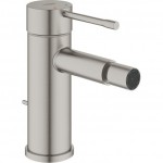 Bidet mixer material: Brass supersteel, color: Chrome surface: Brushed Deck-mounted