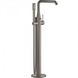 Bathtub tap Floor-standing external part brushed hard graphite material: Brass, color: Grey surface: Brushed Floor standing