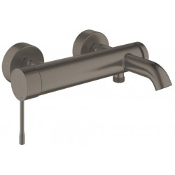 Bathtub tap Wall-mounted exposed material: Brass without hand shower, hose and holder mixer, color: Grey surface: Brushed Wall-mouned exposed