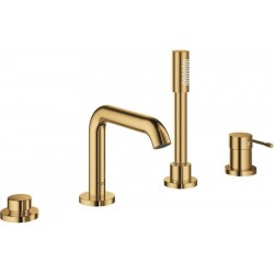 Bathtub tap Deck-mounted external part material: Brass, color: Gold surface: Glossy Deck-mounted