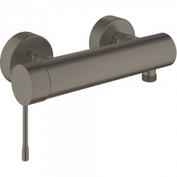 Μπαταρία ντουζιέρας επίτοιχη αναμεικτική από ορείχαλκο κορμός (χωρίς τηλέφωνο, σπιράλ, στήριγμα), brushed hard graphite, χρώμα: Γκρι επιφάνεια: Βουρτσισμένη Επίτοιχες