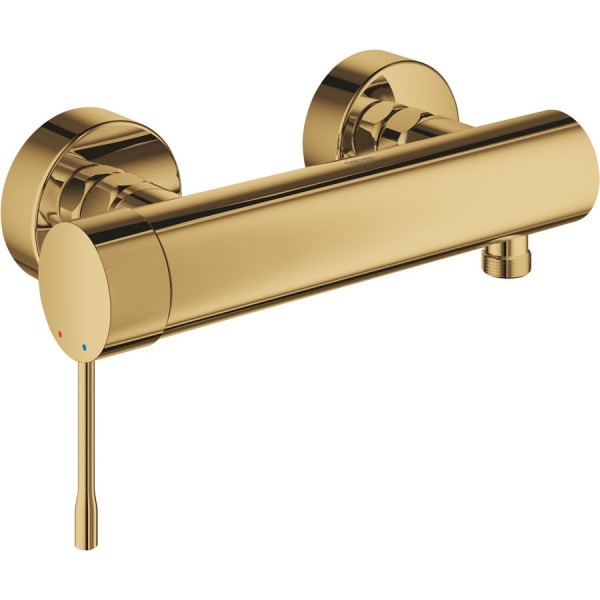 Shower tap Wall-mounted exposed material: Brass mixer without hand shower, hose and holder, color: Gold surface: Glossy Wall-mouned exposed