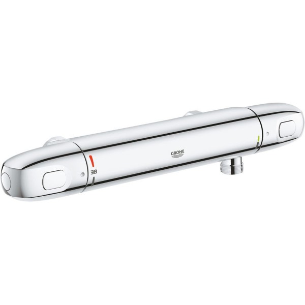 Shower tap Wall-mounted exposed material: Brass thermostatic without hand shower, hose and holder, color: Chrome surface: Glossy Wall-mouned exposed Shower tap Wall-mounted exposed material: Brass thermostatic without hand shower, hose and holder, color: Chrome surface: Glossy Wall-mouned exposed