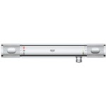 Shower tap Wall-mounted exposed material: Brass thermostatic without hand shower, hose and holder, color: Chrome surface: Glossy Wall-mouned exposed