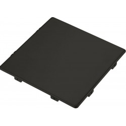 Κάλυμμα βαλβίδας τετράγωνο από πλαστικό, χρώμα: Μαύρο Βαλβίδες-σιφώνια