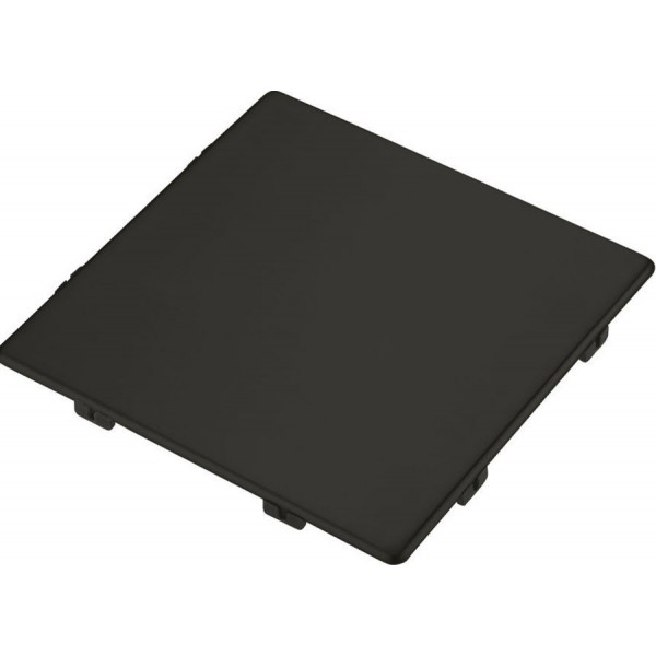 Κάλυμμα βαλβίδας τετράγωνο από πλαστικό, χρώμα: Μαύρο Βαλβίδες-σιφώνια