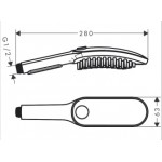 Shower head 3 jets 150, color: White surface: Matt Hand showers