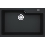 Sink Granite 78x50 free nested 1 bowl onyx, color: Black Granite