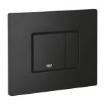 Πλακέτα εντοιχιζόμενου καζανακίου phantom black από ABS διπλής ενέργειας με πνευματικό μηχανισμό, χρώμα: Μαύρο επιφάνεια: Ματ Πλακέτες