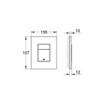 Flush wall plates for concealed cistern phantom black dual flush valve material: ABS Pneumatic, color: Black surface: Matt Flush plates Flush wall plates for concealed cistern phantom black dual flush valve material: ABS Pneumatic, color: Black surface: Matt Flush plates